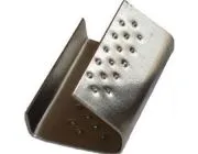 Замок металлический с внутренной пуклей (для полипропиленовой ленты) PP-13 Y (0,7) цинк блестящий